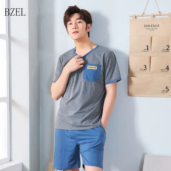 BZEL Pajama Set Men Cotton Nightwear Summer Homewear Homme Short Sleeve Sleepwears Grey Pijama Hombre Sleepshirts Plus Size XXXL
BZEL Pajama Set Men Cotton Nightwear Summer Homewear Homme Short Sleeve Sleepwears Grey Pijama Hombre Sleepshirts Plus Size XXXL