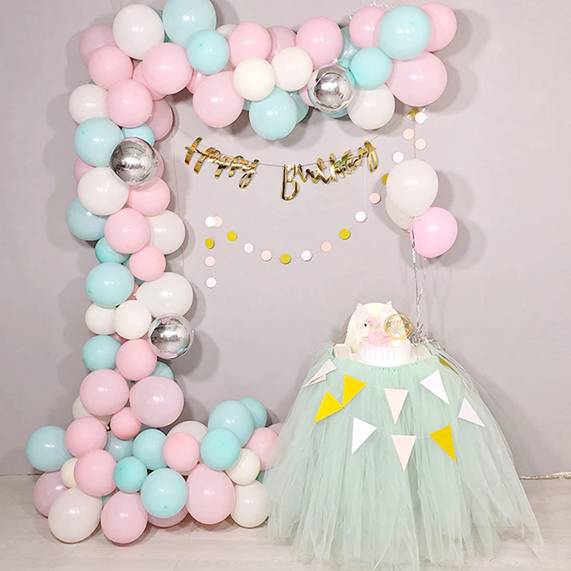 98PCS/Set DIY Pastel Macaron 10" 12" Balloons Garland Silver 4D Balloon Chain 5M Balloon Arch Decoration Wedding Birthday Party
98PCS/Set DIY Pastel Macaron 10" 12" Balloons Garland Silver 4D Balloon Chain 5M Balloon Arch Decoration Wedding Birthday Party