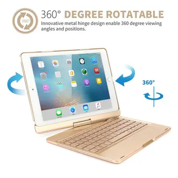 Keyboard Case For 10.5 iPad Pro,New 360 Rotation Backlit Wireless Bluetooth Aluminum Keyboard Case Cover for iPad Pro 10.5 Cases
Keyboard Case For 10.5 iPad Pro,New 360 Rotation Backlit Wireless Bluetooth Aluminum Keyboard Case Cover for iPad Pro 10.5 Cases