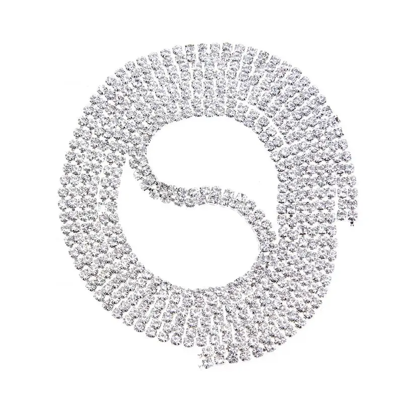 1yard 2row Diamond Mesh Ribbon Rhinestone Chain DIY Mesh Necklace Bouquet Party Wedding Decoration
1yard 2row Diamond Mesh Ribbon Rhinestone Chain DIY Mesh Necklace Bouquet Party Wedding Decoration