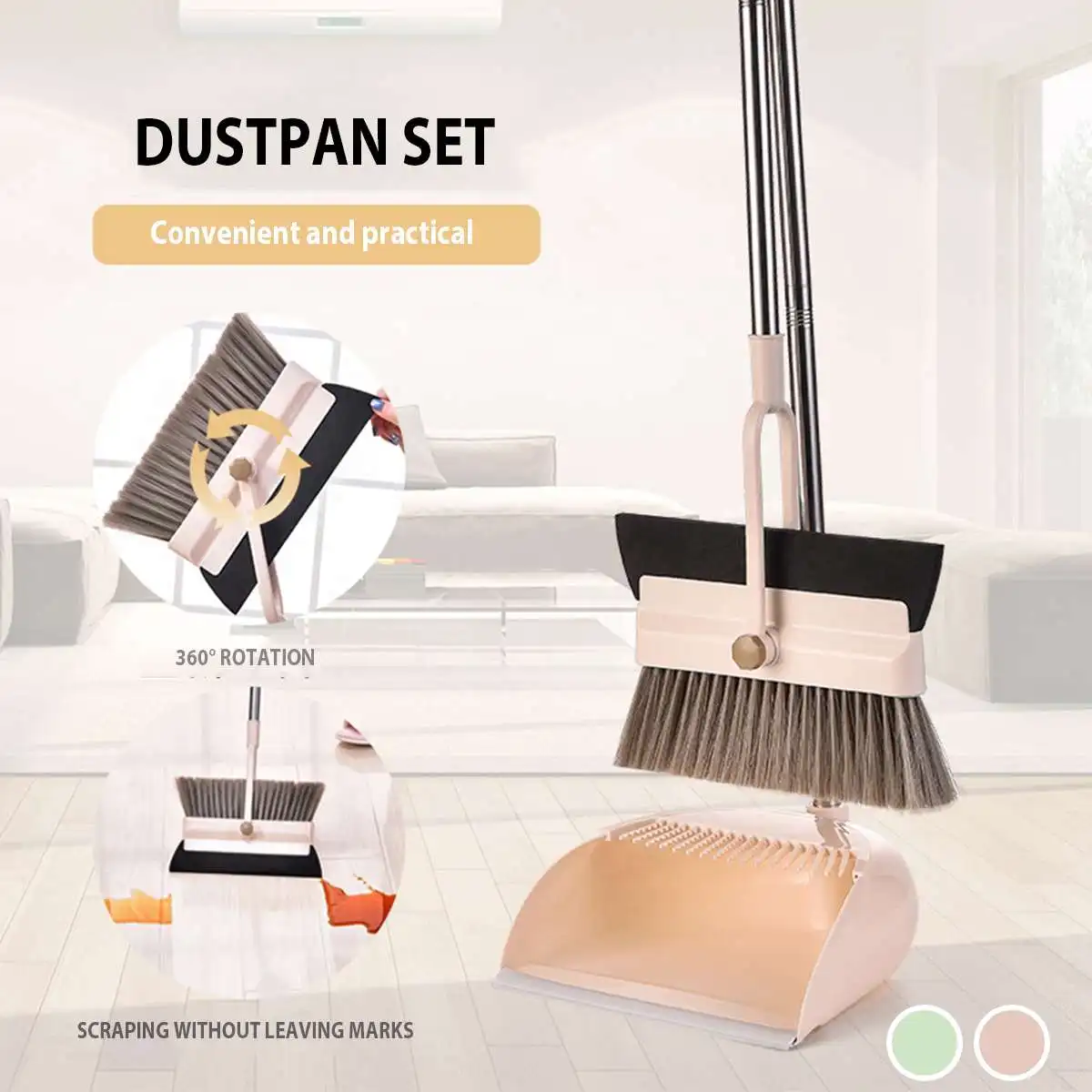 Foldable Windproof Household Broom Dustpan Set Anti-winding Soft Bristle Floor Sweep Rotating 360 Non-Slip Cleaning Brush Tool
Foldable Windproof Household Broom Dustpan Set Anti-winding Soft Bristle Floor Sweep Rotating 360 Non-Slip Cleaning Brush Tool