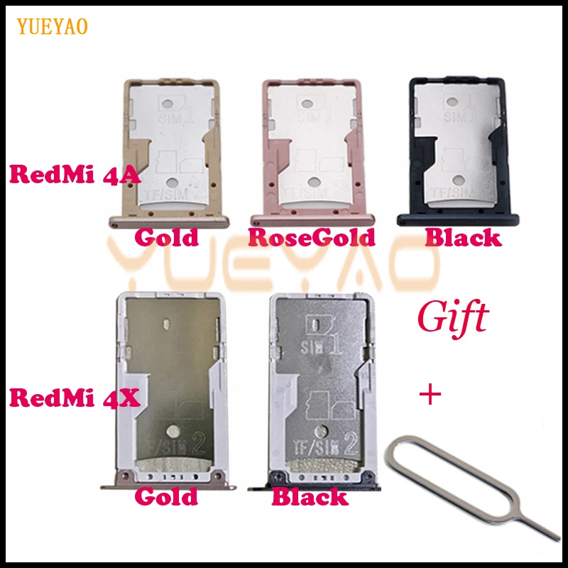 New SIM Card Tray Socket Slot Holder Adapters Replacement Spare Parts for Xiaomi Redmi 4A / 4X SIM & SIM / TF Card Tray Adapters
New SIM Card Tray Socket Slot Holder Adapters Replacement Spare Parts for Xiaomi Redmi 4A / 4X SIM & SIM / TF Card Tray Adapters