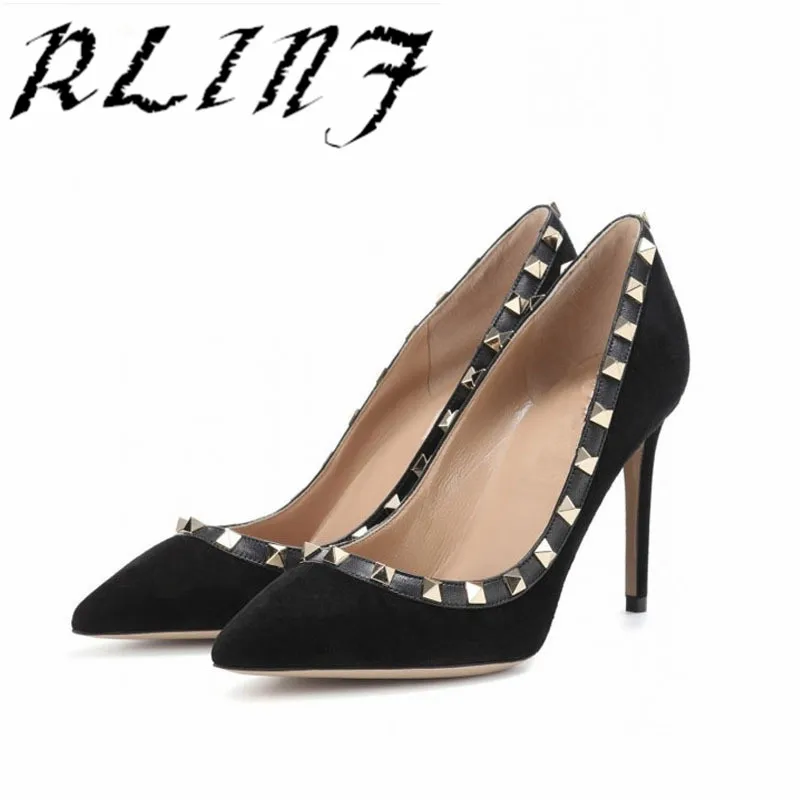 RLINF 2018 Black Sheep Jing Fine Super High Heel Pointed Shallow Mouth Metal Rivet Single Shoes
RLINF 2018 Black Sheep Jing Fine Super High Heel Pointed Shallow Mouth Metal Rivet Single Shoes