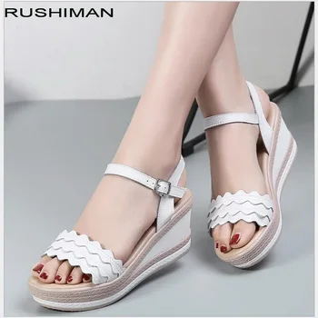 2018 Summer Women Sandals platform heel Split Leather Soft comfortable Wedge shoes ladies casual sandals white yellow
2018 Summer Women Sandals platform heel Split Leather Soft comfortable Wedge shoes ladies casual sandals white yellow