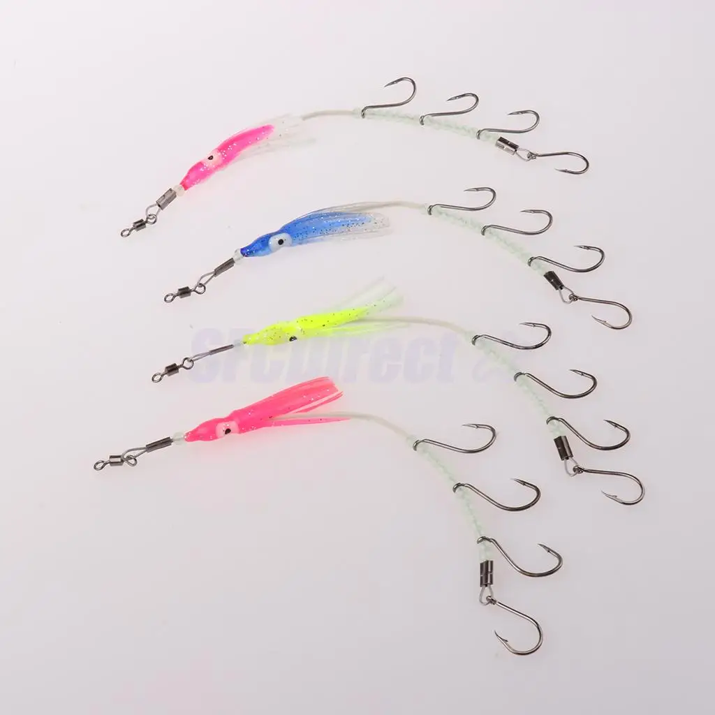 Fish Hooks Flasher Rig Barbed Hook Saltwater Freshwater Fishing Hooks Luminous Fishing Tackle for Night Fishing
Fish Hooks Flasher Rig Barbed Hook Saltwater Freshwater Fishing Hooks Luminous Fishing Tackle for Night Fishing
