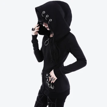 Gothic Punk Black Chains Hooded Sweatshirt Women Long Sleeve Zipper Women's Hoodies 2020 Spring Female Hoody Coat Plus Size 5XL
Gothic Punk Black Chains Hooded Sweatshirt Women Long Sleeve Zipper Women's Hoodies 2020 Spring Female Hoody Coat Plus Size 5XL