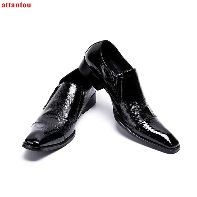 Hot Sale Autumn Square Toe Men Dress Shoes Black Leather Shoes Luxury Male Casual Shoes Slip-on Man Office Feast Formal Shoes
Hot Sale Autumn Square Toe Men Dress Shoes Black Leather Shoes Luxury Male Casual Shoes Slip-on Man Office Feast Formal Shoes