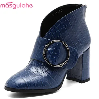 Masgulahe 2019 new arrival women ankle boots full genuine leather high heels shoes buckle zip classic dress party shoes woman
Masgulahe 2019 new arrival women ankle boots full genuine leather high heels shoes buckle zip classic dress party shoes woman