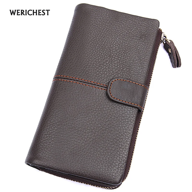 WERICHEST Leather Wallet Long Purse Wallet Luxury Male Genuine Leather Wallet Men Zipper Purse Male Wallet Leather Purse Men
WERICHEST Leather Wallet Long Purse Wallet Luxury Male Genuine Leather Wallet Men Zipper Purse Male Wallet Leather Purse Men
