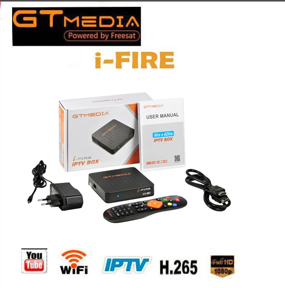 GTmedia IFire satellite TV receiver full HD 1080P built in 2.4G WiFi IPTV box Support for Xtream IPTV Stalker IPTV and Youtube
GTmedia IFire satellite TV receiver full HD 1080P built in 2.4G WiFi IPTV box Support for Xtream IPTV Stalker IPTV and Youtube
