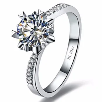 Test Positive 1CT Moissanite Diamond Ring for Anniversary Gift Sterling Silver Engagement Ring Micor Paved Snowflake Style Ring
Test Positive 1CT Moissanite Diamond Ring for Anniversary Gift Sterling Silver Engagement Ring Micor Paved Snowflake Style Ring
