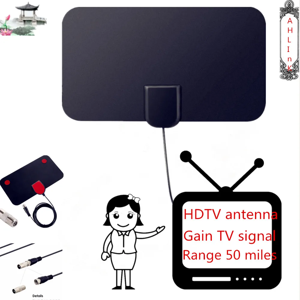 AH-LINK Indoor HD Signal Amplifier Digital TV Antenna HDTV 50 Miles Range radio VHF UHF Signal receiver DVB-T DVB-T2 TV Aerial
AH-LINK Indoor HD Signal Amplifier Digital TV Antenna HDTV 50 Miles Range radio VHF UHF Signal receiver DVB-T DVB-T2 TV Aerial