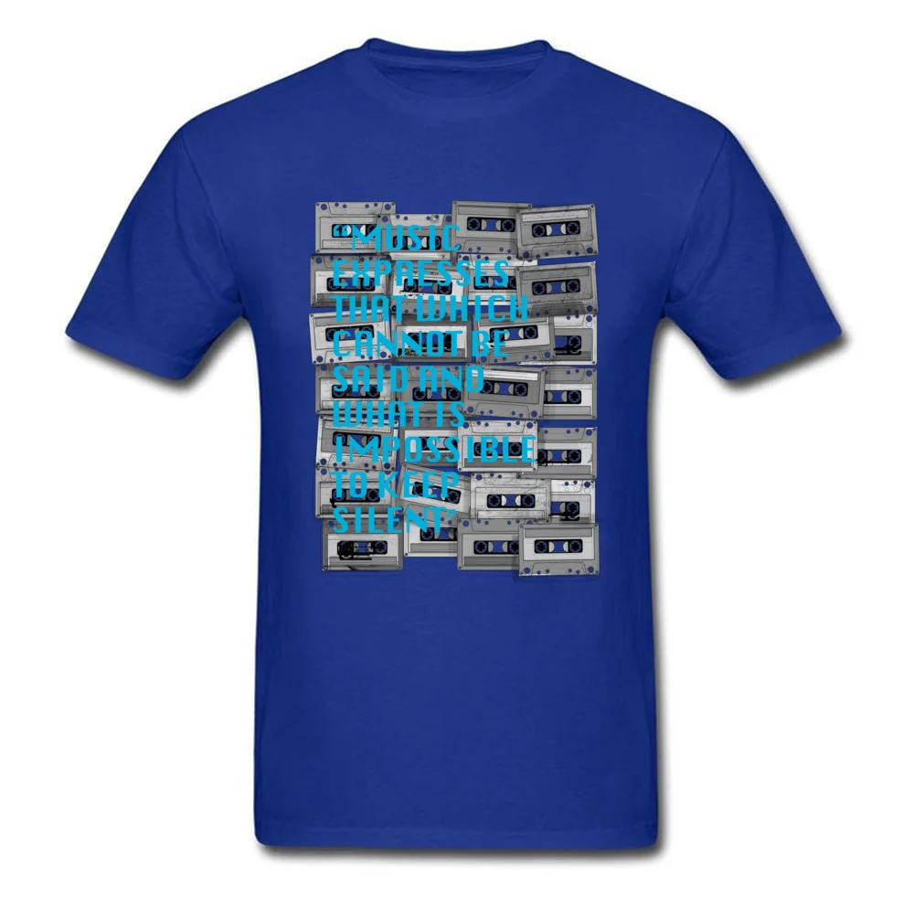 Music Is my Life Brand New Short Sleeve cosie T-Shirt 100% Cotton O-Neck Men's T Shirt Casual Tops & Tees ostern Day Music Is my Life blue