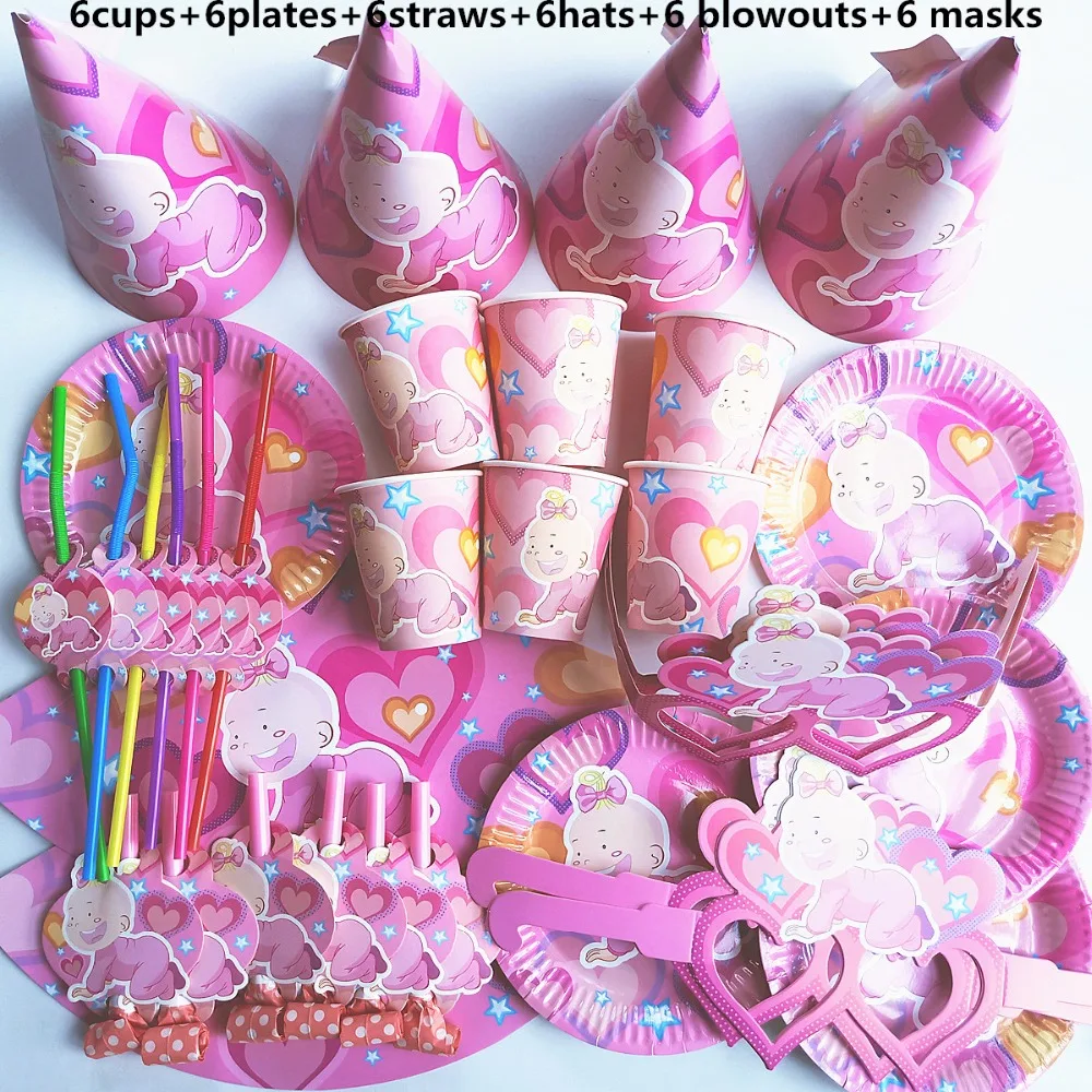 Happy birthday kids baby PINK girl shower party decoration set banner tableware set cup hats plates supplier set
Happy birthday kids baby PINK girl shower party decoration set banner tableware set cup hats plates supplier set