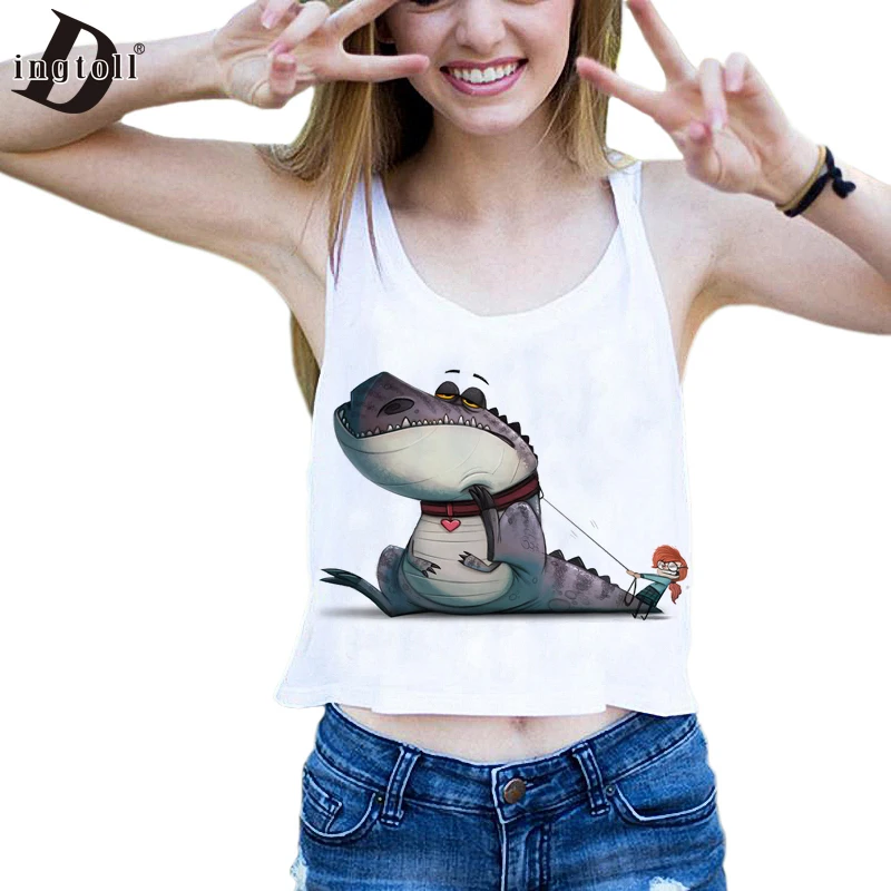 Dingtoll 2016 New Harajuku Cartoon Dinosaur Printed Cute Crop Tops Kwaii Femme Tops Tumblr Sexy WCT30
Dingtoll 2016 New Harajuku Cartoon Dinosaur Printed Cute Crop Tops Kwaii Femme Tops Tumblr Sexy WCT30