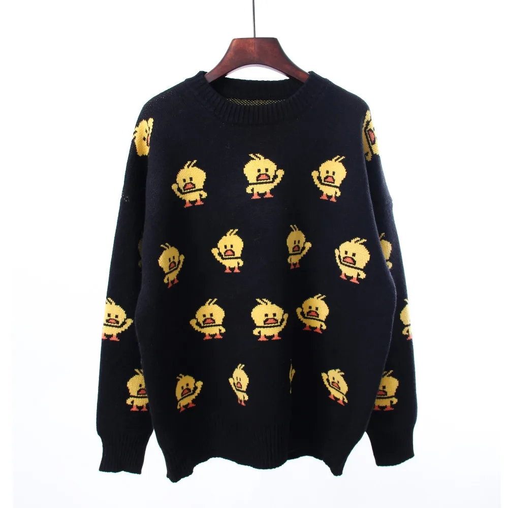 PERHAPS U green apricot gray white black little yellow duck sweater o neck knitted pullovers long sleeve winter autumn M0075
PERHAPS U green apricot gray white black little yellow duck sweater o neck knitted pullovers long sleeve winter autumn M0075