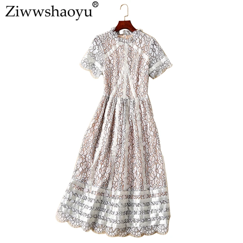 Ziwwshaoyu Lace Sweet temperament dress Stand Floral Petal Sleeve Elegant A-Line Dresses 2019 spring and summer runway new women
Ziwwshaoyu Lace Sweet temperament dress Stand Floral Petal Sleeve Elegant A-Line Dresses 2019 spring and summer runway new women