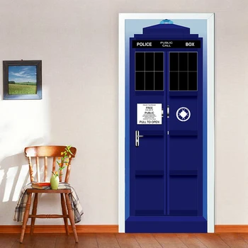The Police Box Public Call Door Stickers PVC Self-adhesive Wallpaper Waterproof Door Decoration Wallpaper Posters Decals
The Police Box Public Call Door Stickers PVC Self-adhesive Wallpaper Waterproof Door Decoration Wallpaper Posters Decals