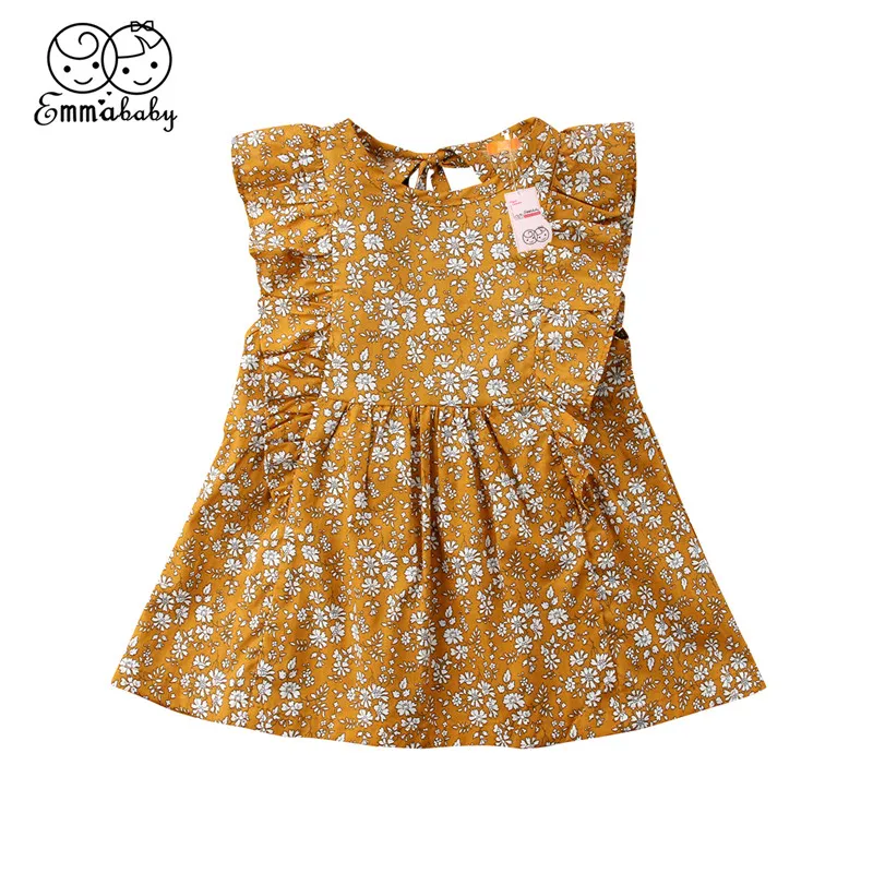 Flower Cute Girls Princess Dress Kids Baby Gilrs Sleeveless Ruffled Party Pageant Dresses Ginger 2018 New Baby Yellow Clothes
Flower Cute Girls Princess Dress Kids Baby Gilrs Sleeveless Ruffled Party Pageant Dresses Ginger 2018 New Baby Yellow Clothes