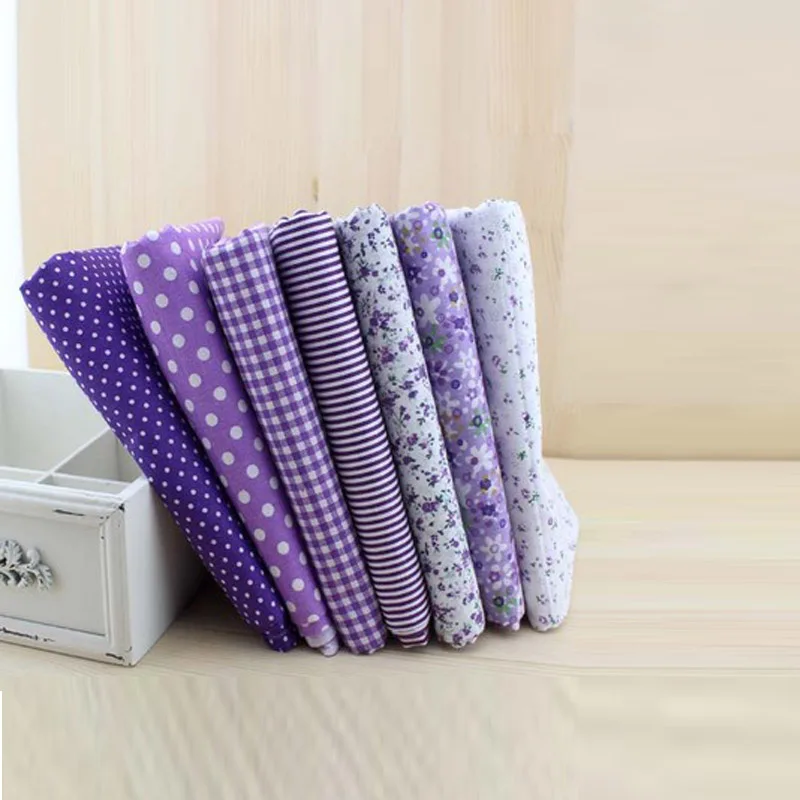 2017 7pcs Purple Series 100% Cotton Fabric Fat Quarter Tissue Bundle Sewing Cloth Crafts Materials Tissue Pattern 25x25cm
2017 7pcs Purple Series 100% Cotton Fabric Fat Quarter Tissue Bundle Sewing Cloth Crafts Materials Tissue Pattern 25x25cm