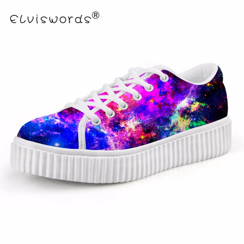 ELVISWORDS Women's Flat Shoes Ladies Colorful Galaxy Prints Flat Platform Shoes for Teenagers Low Top Lace-Up Shoe Zapatos Mujer
ELVISWORDS Women's Flat Shoes Ladies Colorful Galaxy Prints Flat Platform Shoes for Teenagers Low Top Lace-Up Shoe Zapatos Mujer