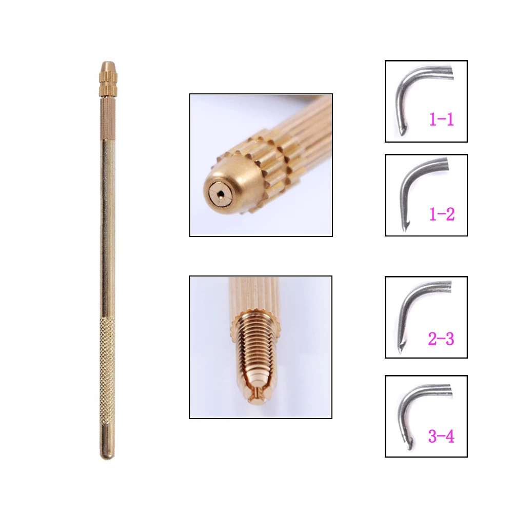 Hot Selling Beauty Hair Tools For Making Lace Wigs Salon Hook Needles 1 Set With 4 pcs Ventilating Needles +1 Brass Holder
Hot Selling Beauty Hair Tools For Making Lace Wigs Salon Hook Needles 1 Set With 4 pcs Ventilating Needles +1 Brass Holder