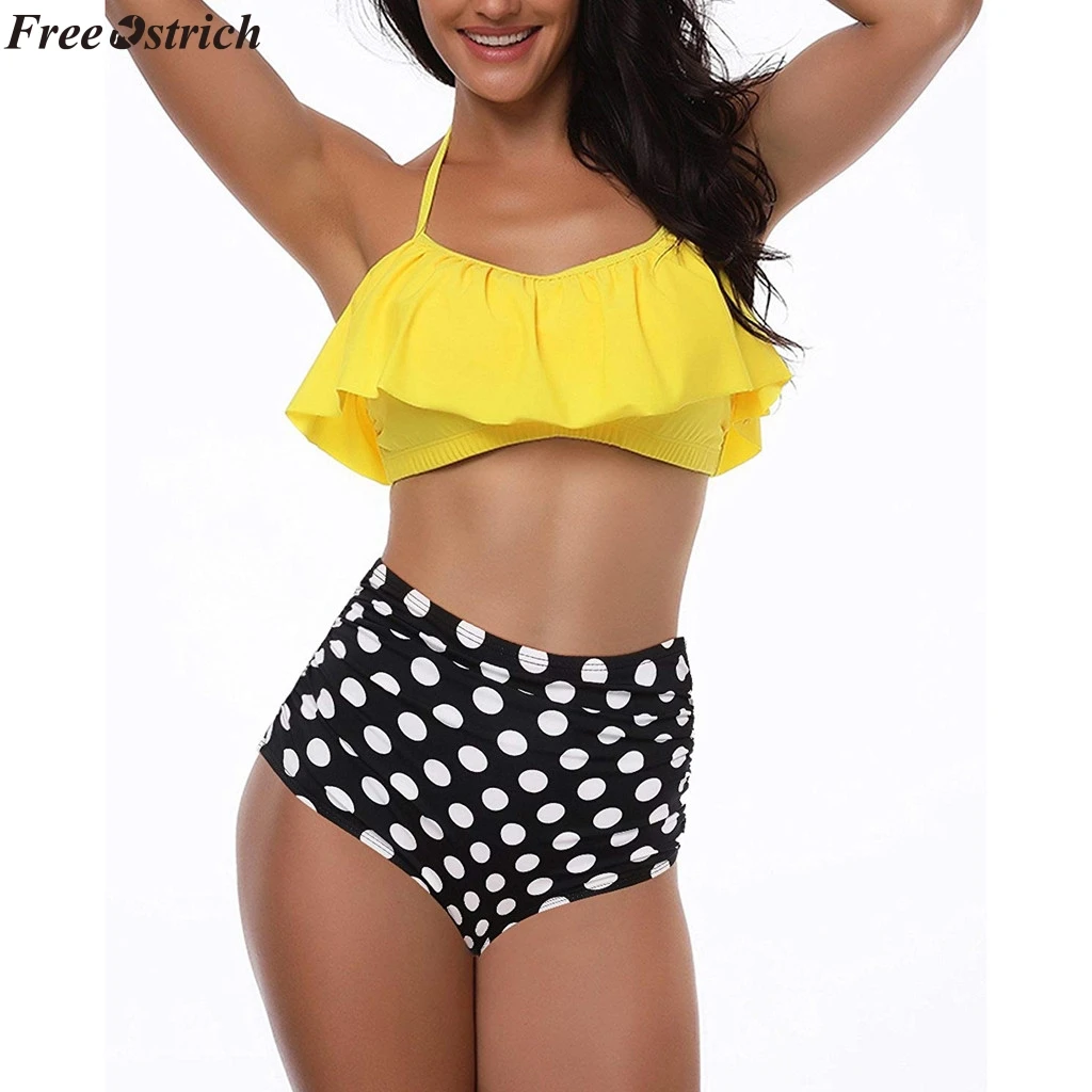 FREE OSTRICH Ruffled underwear set sexy underwear women's dot print halter bra set 2019 summer style beach two-piece underwear
FREE OSTRICH Ruffled underwear set sexy underwear women's dot print halter bra set 2019 summer style beach two-piece underwear