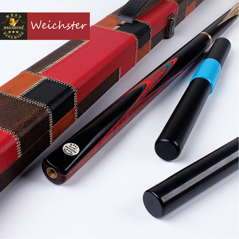 Weichster 3/4 Jointed Handmade Snooker Pool Cue Ash Shaft Purple Heart Wood Case Extension Set
Weichster 3/4 Jointed Handmade Snooker Pool Cue Ash Shaft Purple Heart Wood Case Extension Set