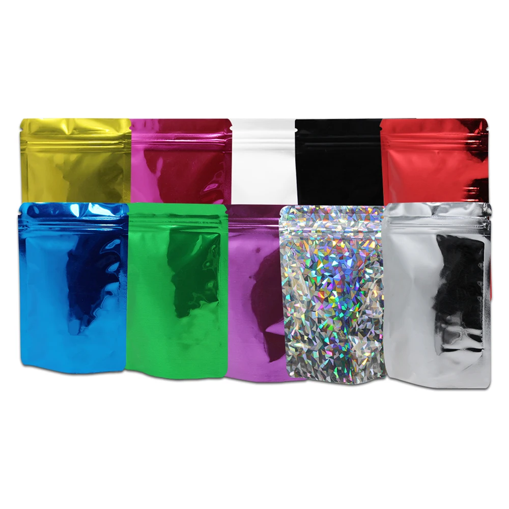 100Pcs 14*20cm Variety Colors Stand Up Aluminum Foil Zipper Package Bag Reclosable Mylar Zip Lock Packing Bag for Tea Nuts Snack
100Pcs 14*20cm Variety Colors Stand Up Aluminum Foil Zipper Package Bag Reclosable Mylar Zip Lock Packing Bag for Tea Nuts Snack