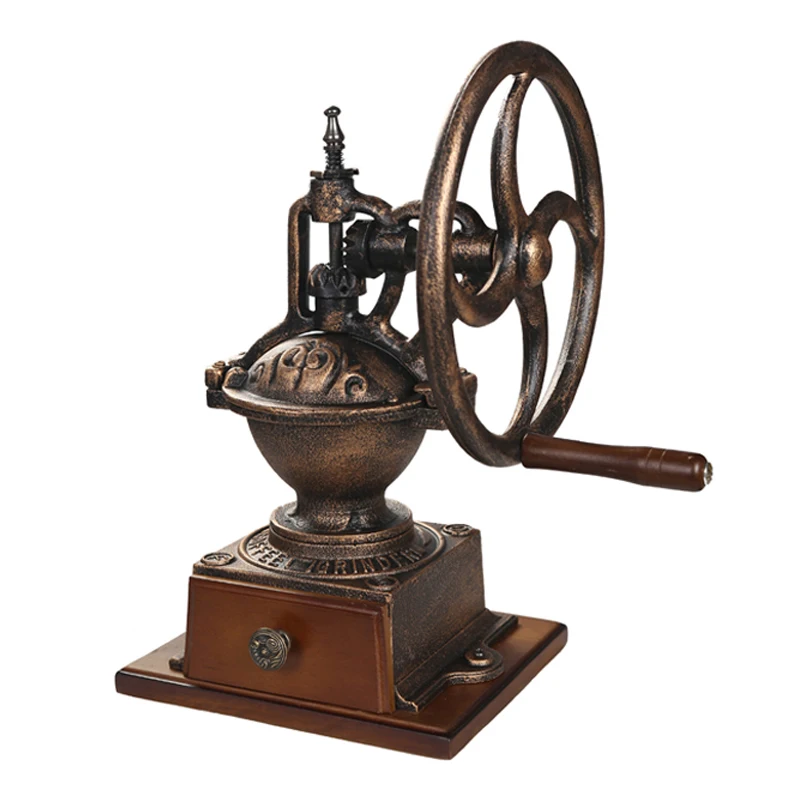 Vintage Style Manual Coffee Grinder Hand-crank Roller Drive Coffee Tools Cast Iron and Wood Materials Free Shipping
Vintage Style Manual Coffee Grinder Hand-crank Roller Drive Coffee Tools Cast Iron and Wood Materials Free Shipping