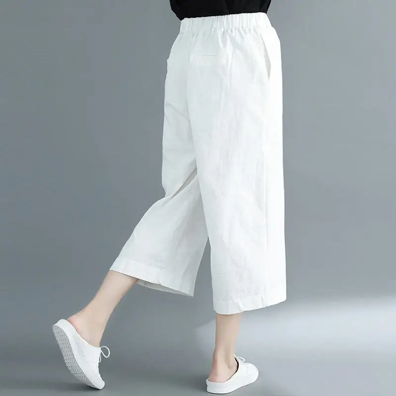 Large Size Women's Clothing Casual Pants 2019 Summer new vintage Loose thin Seven Points Wide Leg Pants White Black X621
Large Size Women's Clothing Casual Pants 2019 Summer new vintage Loose thin Seven Points Wide Leg Pants White Black X621