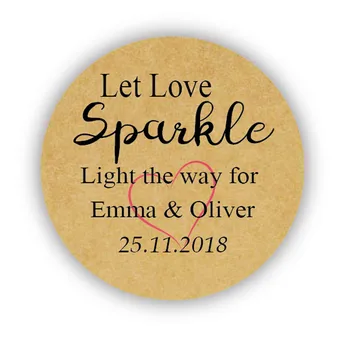 DouxArt 100pcs 4cm Custom Personalized Wedding Stickers - Let Love Sparkle Wedding Party Invitation Label Communion P110
DouxArt 100pcs 4cm Custom Personalized Wedding Stickers - Let Love Sparkle Wedding Party Invitation Label Communion P110