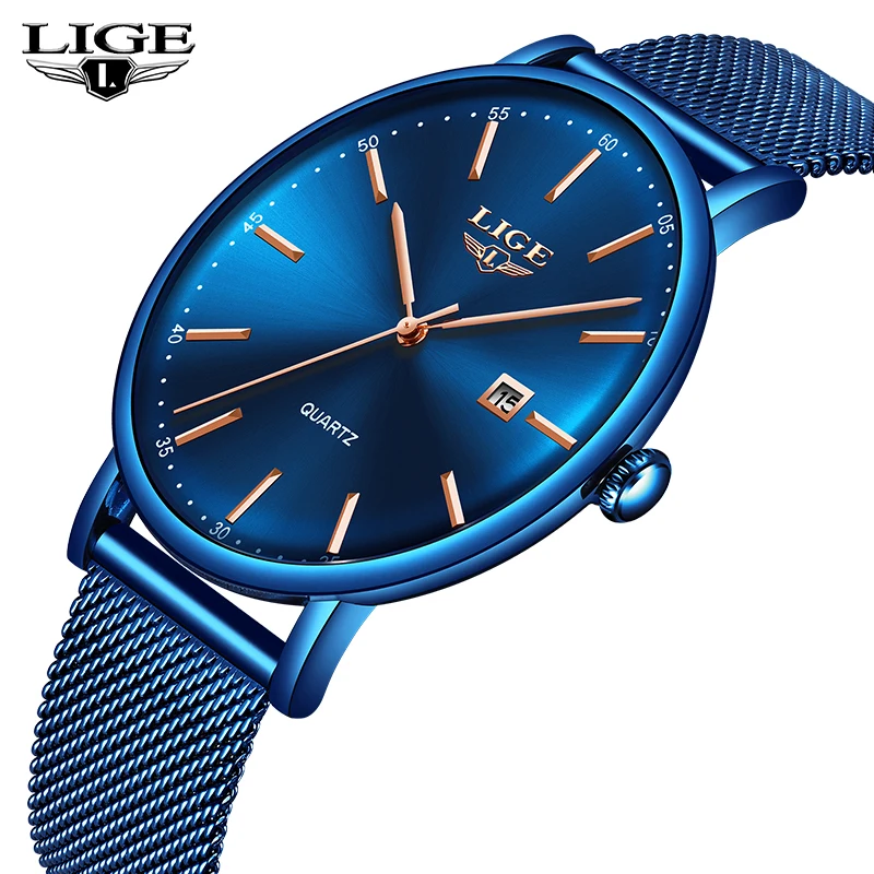LIGE Simple Men's Watch Brand Luxury Watch Steel Mesh Belt Fashion Watch Waterproof Quartz Clock Date Men Watch Relogio Masculin
LIGE Simple Men's Watch Brand Luxury Watch Steel Mesh Belt Fashion Watch Waterproof Quartz Clock Date Men Watch Relogio Masculin