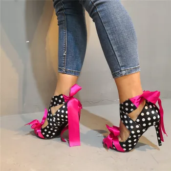 SARAIRIS Brand New Polka Dot Riband Bow Plus Size 47 Sexy Party Women Shoes 2019 Summer High Heels Shoes Woman Sandals
SARAIRIS Brand New Polka Dot Riband Bow Plus Size 47 Sexy Party Women Shoes 2019 Summer High Heels Shoes Woman Sandals
