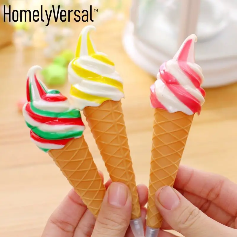 Lovely Cute 0.5mm ballpoint pen creative Cartoon ice cream black ink pen School student Supplies Stationery Promotional pen
Lovely Cute 0.5mm ballpoint pen creative Cartoon ice cream black ink pen School student Supplies Stationery Promotional pen