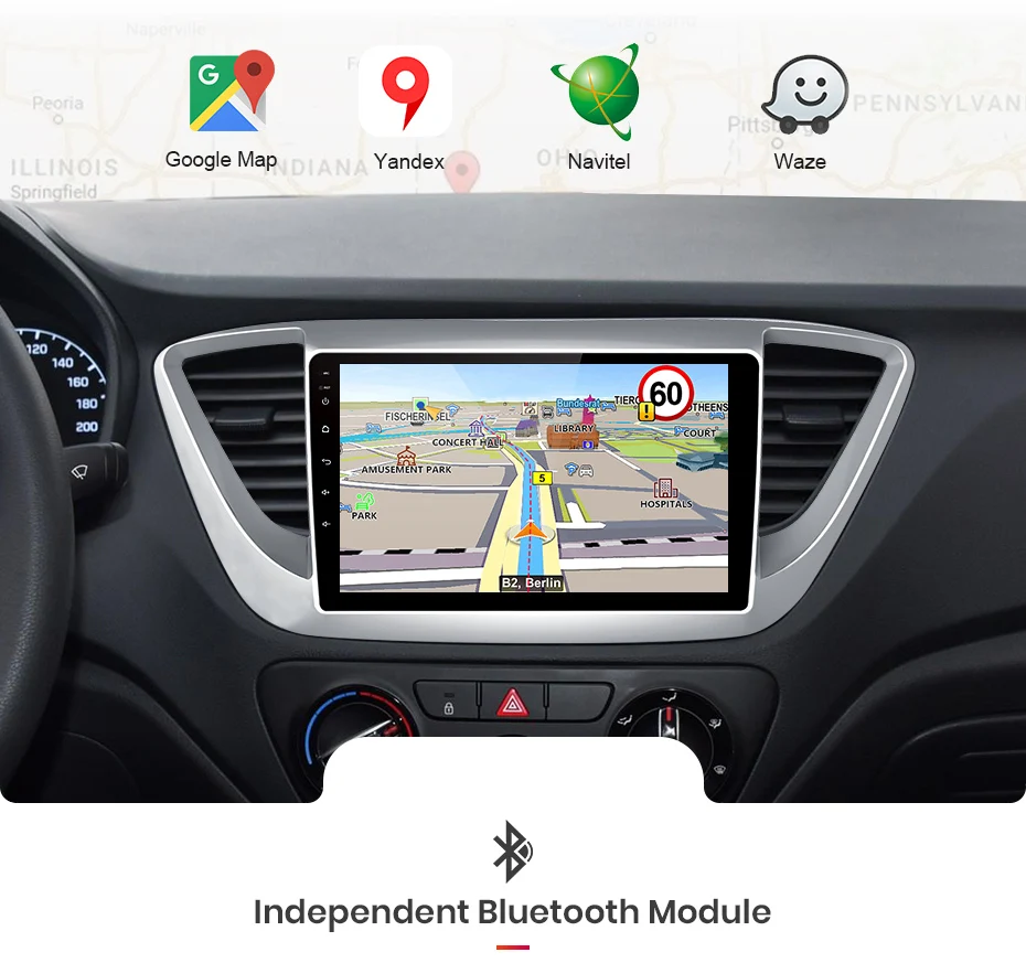 Clearance Junsun V1pro 4G+64G CarPlay Android 9.0 DSP For Hyundai Solaris Verna 2017 2018 Car Radio Multimedia Navigation GPS RDS 2 din 10