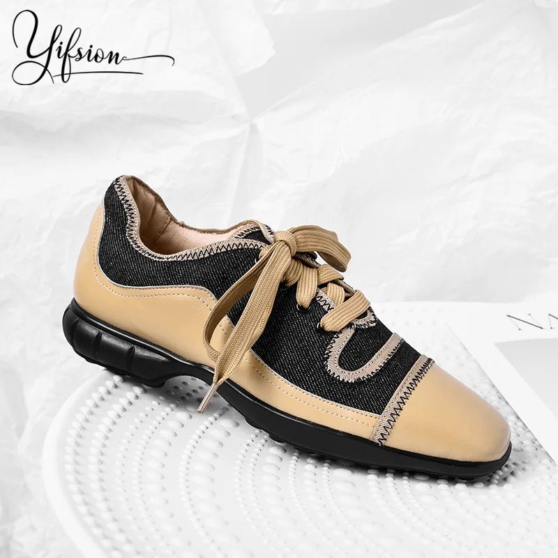YIFSION New Fashion Mixed Color Women Casual Flat Shoes Square Toe Cross Tied Shallow Mouth Women Sneakers Flat Shoes Woman
YIFSION New Fashion Mixed Color Women Casual Flat Shoes Square Toe Cross Tied Shallow Mouth Women Sneakers Flat Shoes Woman