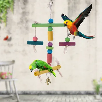2017 Parrots Wood Cotton Rope Parrot Toys Suspension Bridge Standing Frame Gnawing Toys randomly color Drop shippong
2017 Parrots Wood Cotton Rope Parrot Toys Suspension Bridge Standing Frame Gnawing Toys randomly color Drop shippong