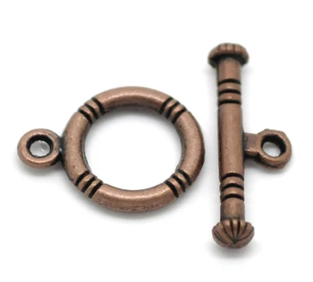 DoreenBeads Zinc metal alloy Toggle Clasps Round Antique Copper Stripe Pattern 16mm x12mm(5/8"x4/8")20mm x7mm(6/8"x2/8"),8 Sets
DoreenBeads Zinc metal alloy Toggle Clasps Round Antique Copper Stripe Pattern 16mm x12mm(5/8"x4/8")20mm x7mm(6/8"x2/8"),8 Sets
