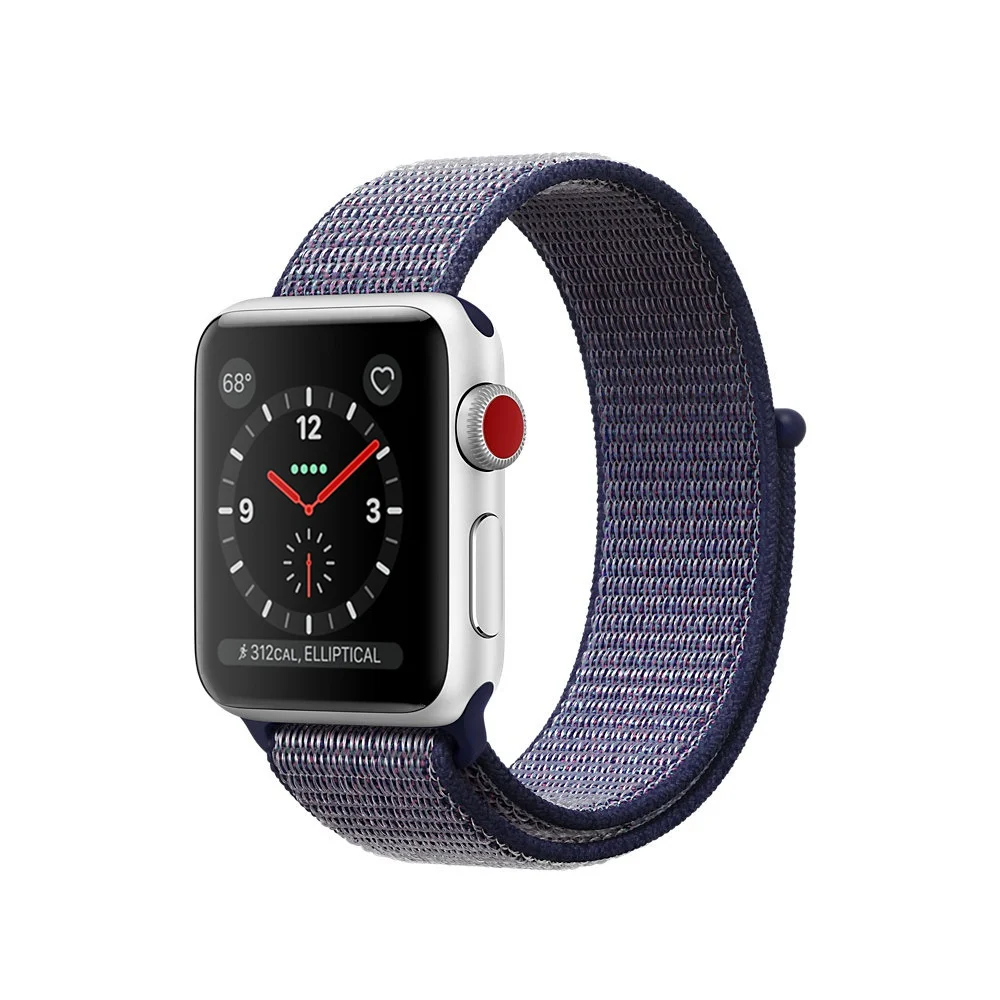 Лямка из нейлоновой ткани для наручных часов Apple Watch ремешок 42 мм/38 мм 44/40 iwatch серии