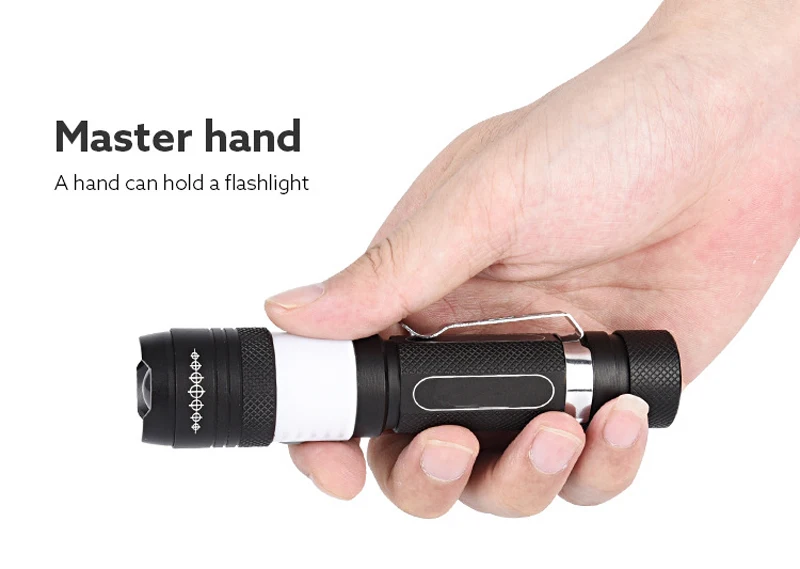 Chiclits usb Flashlight XML T6 3800LM Aluminum Waterproof Zoomable CREE LED Torches Light for 18650 Rechargeable Battery Lantern (13)