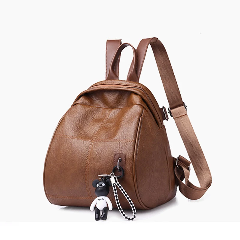 Women's Shell Backpack Teenage Girl High Quality Leather School Bag 2019 Lady Designer Casual Bear Pendant Travel Shoulder Bag
Women's Shell Backpack Teenage Girl High Quality Leather School Bag 2019 Lady Designer Casual Bear Pendant Travel Shoulder Bag