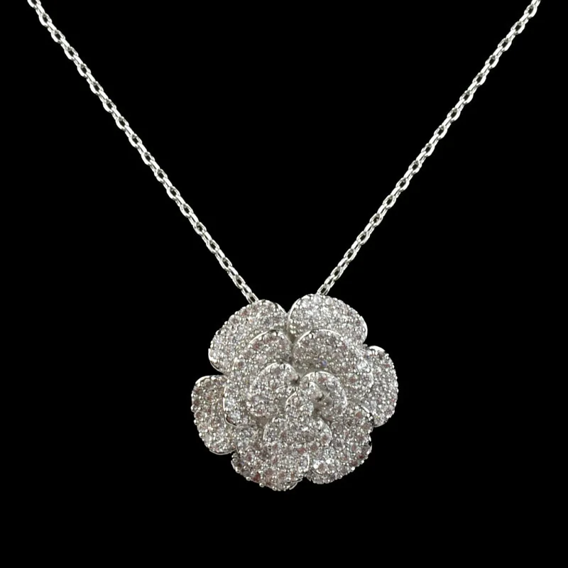 Brand flower design micro pave Cubic Zirconia pendant necklace for women,high quality fashion jewelry for wedding/party
Brand flower design micro pave Cubic Zirconia pendant necklace for women,high quality fashion jewelry for wedding/party