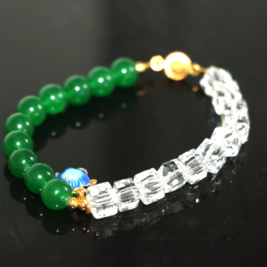 Green blue jade natural stone 8mm round beads white crystal unique design bracelets high grade cloisonne jewelry 7.5inch B2962
Green blue jade natural stone 8mm round beads white crystal unique design bracelets high grade cloisonne jewelry 7.5inch B2962
