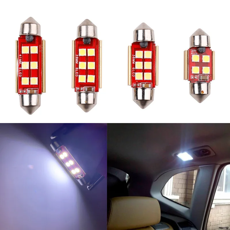 1PC 31/36/39/41 mm Festoon 3030-4/6SMD Dome Light Reading Light for Truck Canbus Error Free Non-polar 12V 6500-7000K LED
1PC 31/36/39/41 mm Festoon 3030-4/6SMD Dome Light Reading Light for Truck Canbus Error Free Non-polar 12V 6500-7000K LED