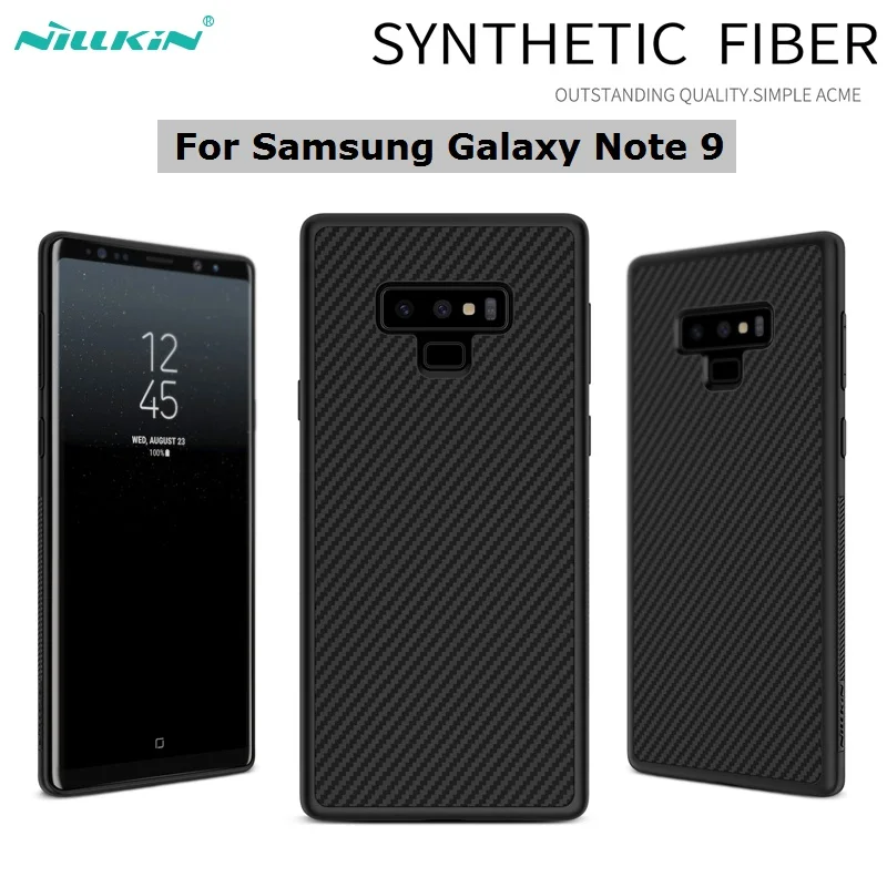 Nillkin Synthetic Fiber Case For Samsung Galaxy Note 9 Luxury Slim Carbon Plastic Back Cover note9 case 2018 6.4"inch | Мобильные