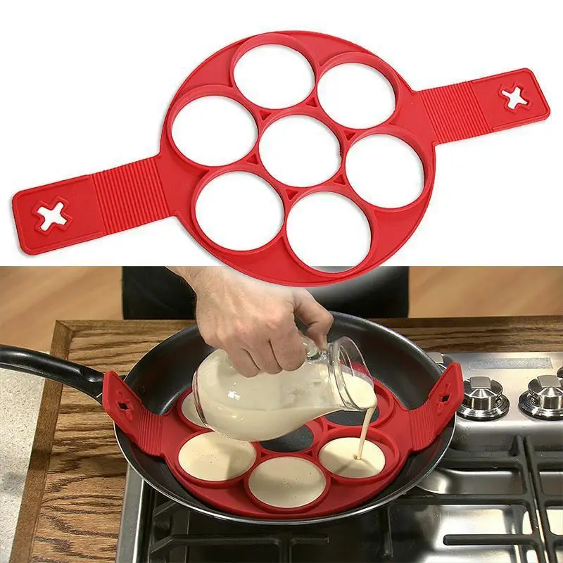Silicone Pancake Maker Nonstick Cooking Tool Egg Ring Maker Pancakes Flip Egg Mold Cheese Egg Cooker Kitchen Gadget
Silicone Pancake Maker Nonstick Cooking Tool Egg Ring Maker Pancakes Flip Egg Mold Cheese Egg Cooker Kitchen Gadget