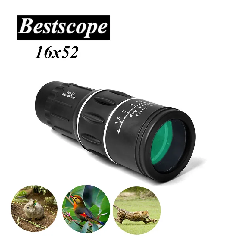 16X52 HD Monocular Telescope Dual Focusing Adjustment Vision Binocular Spotting Scope Hunting Watching Camping Telescope
16X52 HD Monocular Telescope Dual Focusing Adjustment Vision Binocular Spotting Scope Hunting Watching Camping Telescope