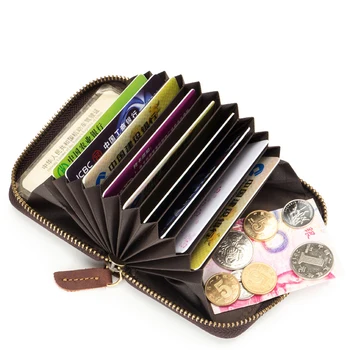 Genuine Leather Business Credit Card Holder Cowhide Travel Men Wallet ID Card Holders Male Zipper Pocket Purses MWS271-2
Genuine Leather Business Credit Card Holder Cowhide Travel Men Wallet ID Card Holders Male Zipper Pocket Purses MWS271-2
