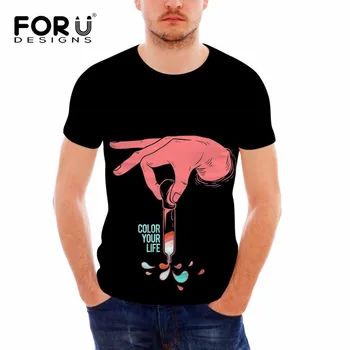 FORUDESIGNS Brand Clothing Men's Summer T Shirt Color Your Life Print Short Sleeve Tops Tee Shirt Breathable O-neck Tshirts Male 
FORUDESIGNS Brand Clothing Men's Summer T Shirt Color Your Life Print Short Sleeve Tops Tee Shirt Breathable O-neck Tshirts Male